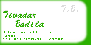 tivadar badila business card